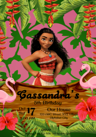 Moana Birthday Invitation Template | PosterMyWall