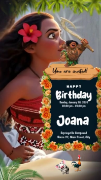 Moana Birthday Video Reels Instagram-Reel template