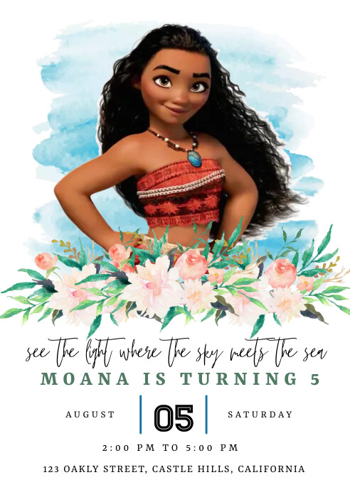 Moana Template PosterMyWall