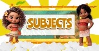 Moana Themed Classroom Subject Divider Label Facebook Gedeelde Prent template