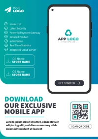 Mobile App Ads A4 template
