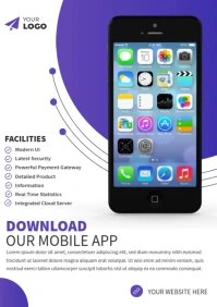 Mobile App Ads A4 template