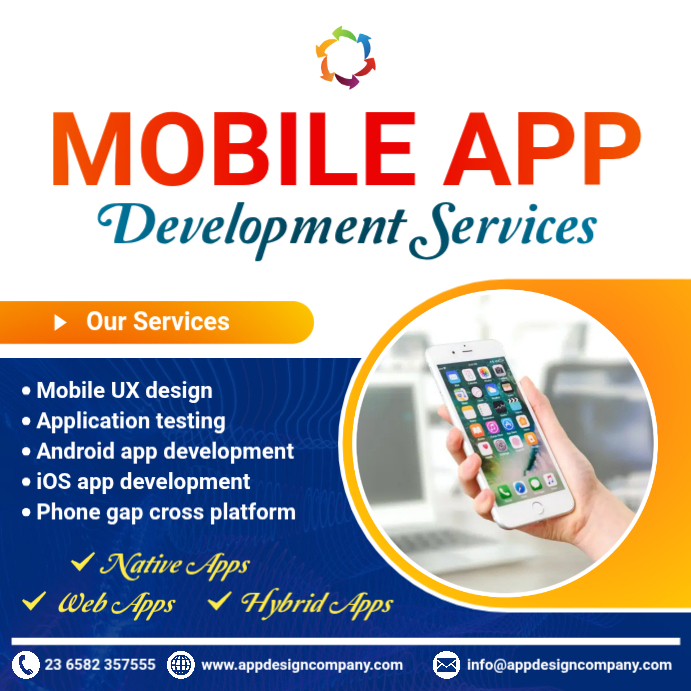 App Development Service Post mobile app development services Template | PosterMyWall