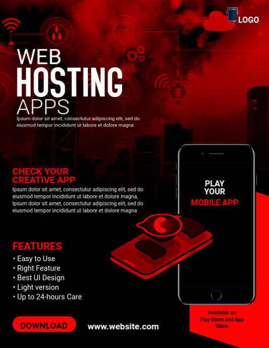 Mobile app Flyer template