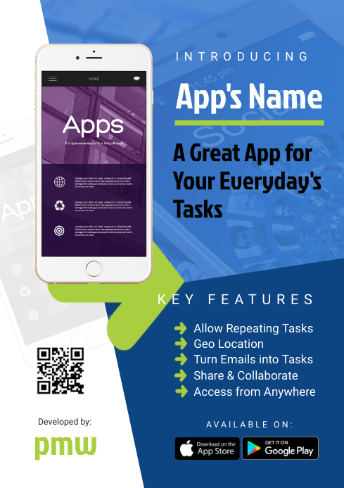Copy of Mobile App Flyer | PosterMyWall