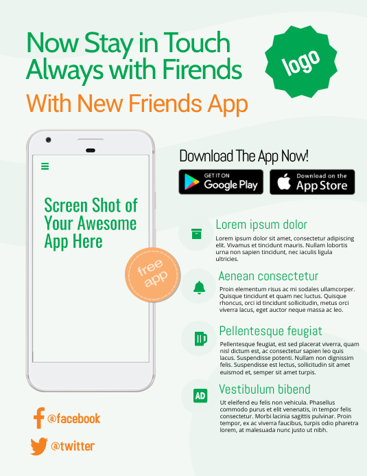Mobile App Launch and Promotional Flyer Template | PosterMyWall