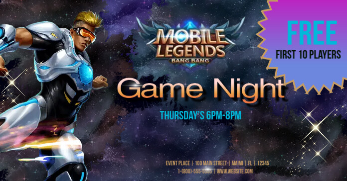 Mobile Legends Facebook Advertensie template