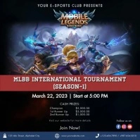 Mobile Legends Tournament Invitation Template Publicação no Instagram