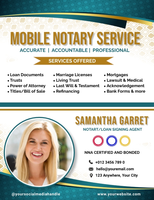Mobile Notary Public Flyer Template PosterMyWall