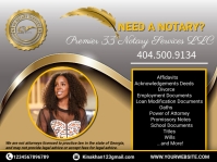 Mobile Notary Service Flyer, notary public fl Presentation template