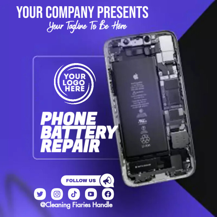 mobile phone battery repair Template | PosterMyWall