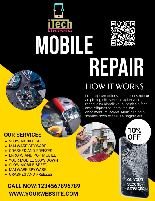 Mod le Mobile Phone Repair Flyer PosterMyWall mod-le-mobile-phone-repair-flyer-postermywall