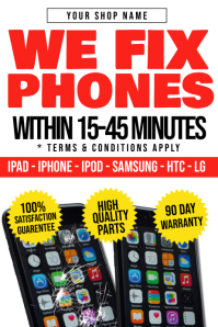 470 Mobile Repair Customizable Design Templates Postermywall