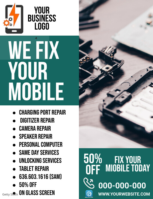 mobile repair flyer Template | PosterMyWall