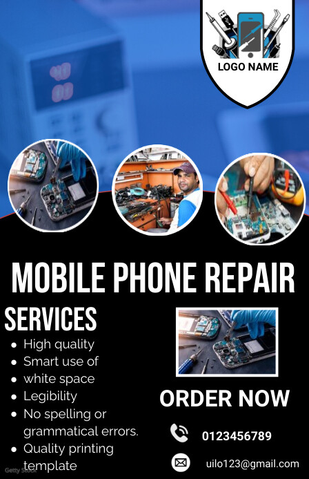 Copy of mobile repair flyer | PosterMyWall