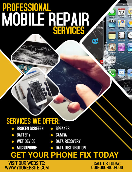 Mobile Repair Flyer Template PosterMyWall mobile-repair-flyer-template-postermywall
