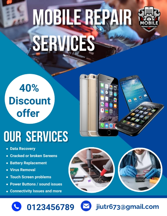 mobile repair flyers Template PosterMyWall