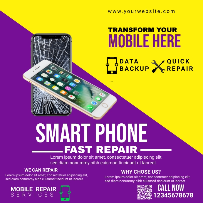 Copy of mobile repair service flyer, computer repair, | PosterMyWall