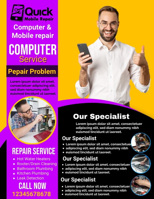 Computer Help Flyer mobile repair service flyer, computer repair, Template | PosterMyWall