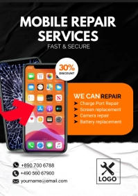 mobile repair services A4 template
