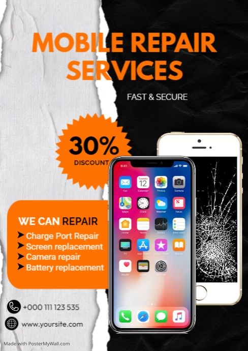 List Six Automotive Trades Which Offer Mobile Repair Services Mobile Repair Services Template | PosterMyWall