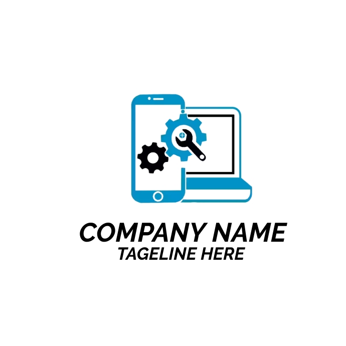 mobile repairing app logo,laptop accessories template