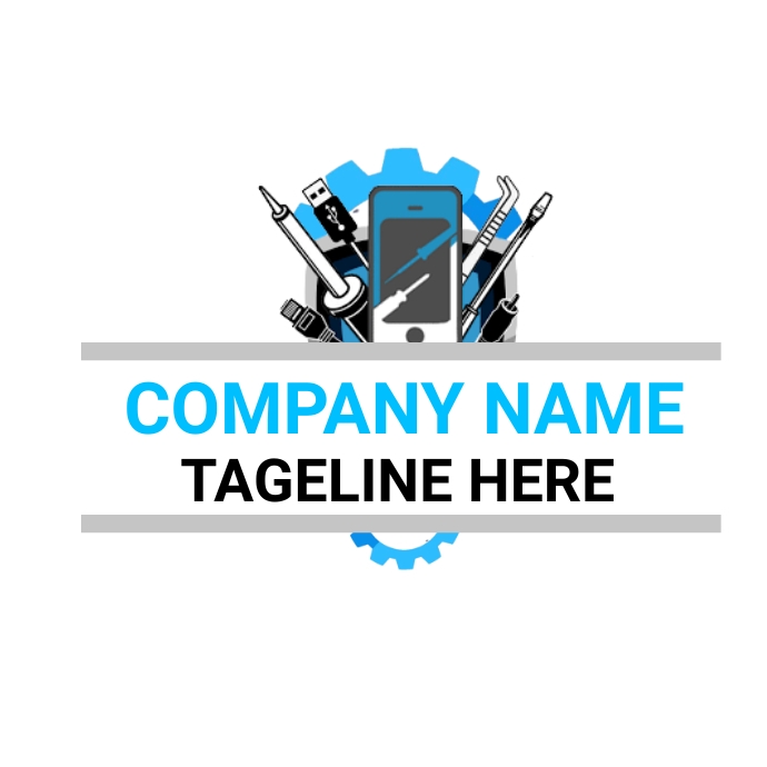 mobile repairing logo Logótipo template