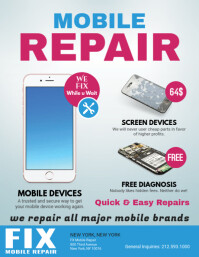 Mobile Screen Repair Printable Flyer Template Postermywall