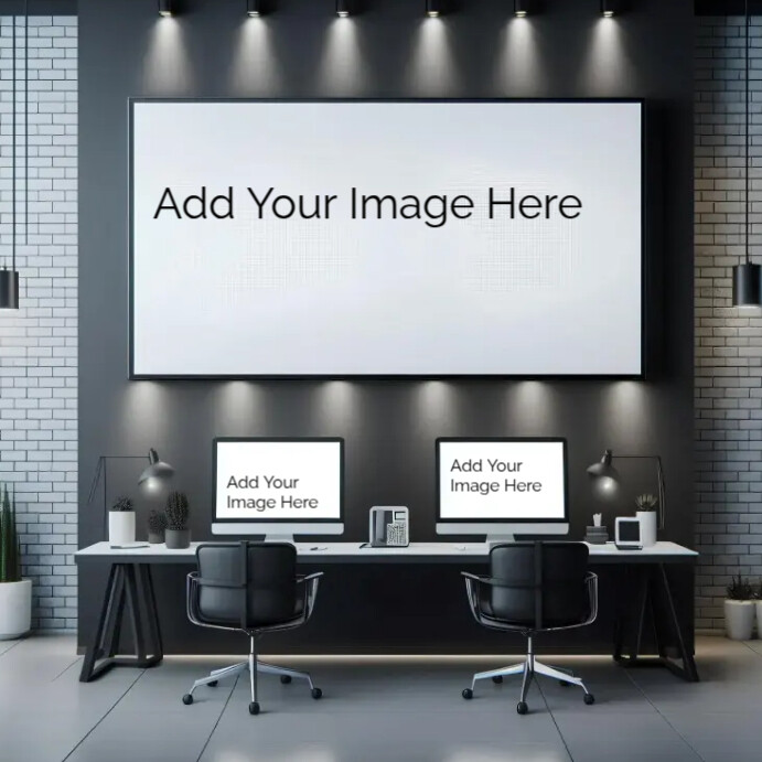 Mockup of Office wall sign digital display Template | PosterMyWall