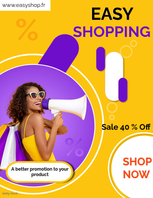 Modern Shopping Spring sale flyer Template | PosterMyWall