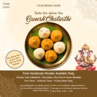 Geel Ganesh Chaturthi Modaks Instagram Post Template