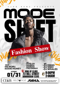 Mode Shift Fashion Show Night A4 template