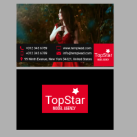 Model Agency Business Card Сообщение Instagram template
