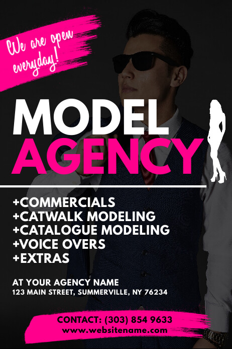Model Agency Flyer Template | PosterMyWall