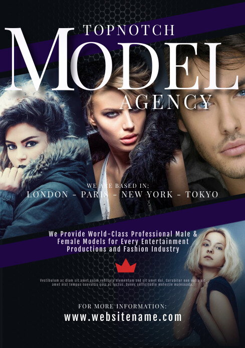 Talent Model Agent Model and Talent Agency Template | PosterMyWall