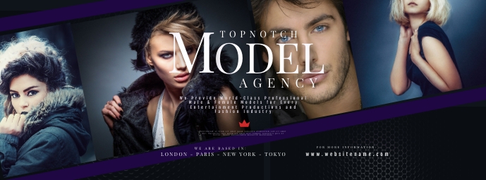 Model and Talent Agency Facebook Cover Photo Template | PosterMyWall