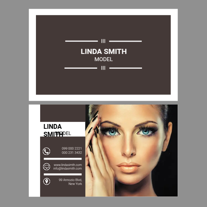 Model Calling Card Template | PosterMyWall