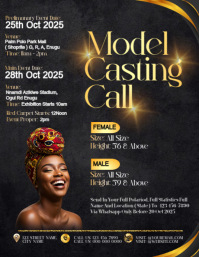 Model Casting Call 2025 Event Flyer (US Letter) template