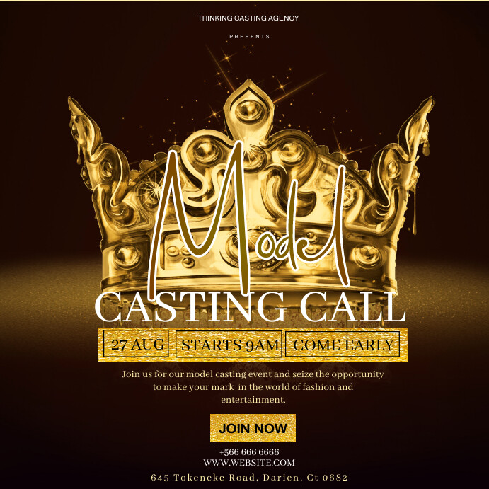 MODEL CASTING CALL Template | PosterMyWall
