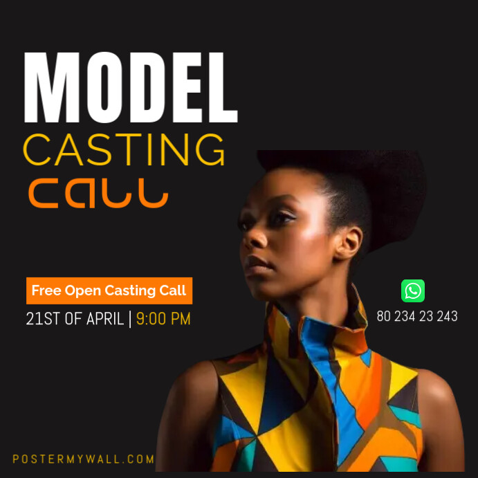 MODEL CASTING CALL | PosterMyWall