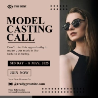 MODEL CASTING CALL Instagram Post template