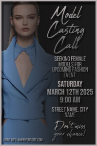 Model casting call Template | PosterMyWall