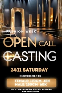 Model Casting Call Poster Templates
