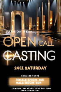 Model Casting Call Poster Templates Plakat