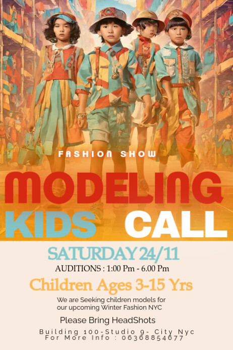 Model Casting call poster templates