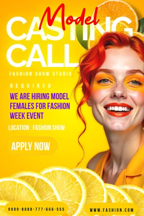 Copy of Model casting call poster Templates | PosterMyWall