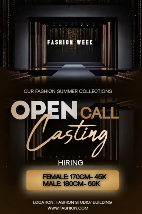 Model Casting Call Poster Templates