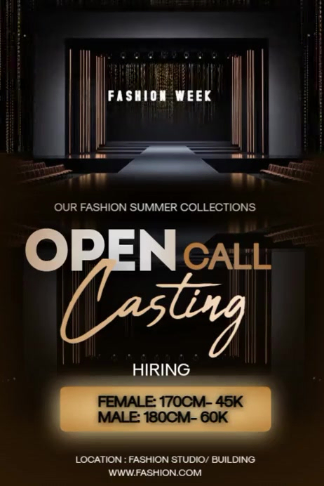 Model Needed Poster Plantilla de Model Casting Call Poster Templates | PosterMyWall