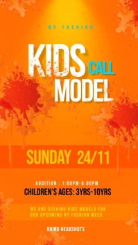 Model Casting Call Poster Templates Instagram Story