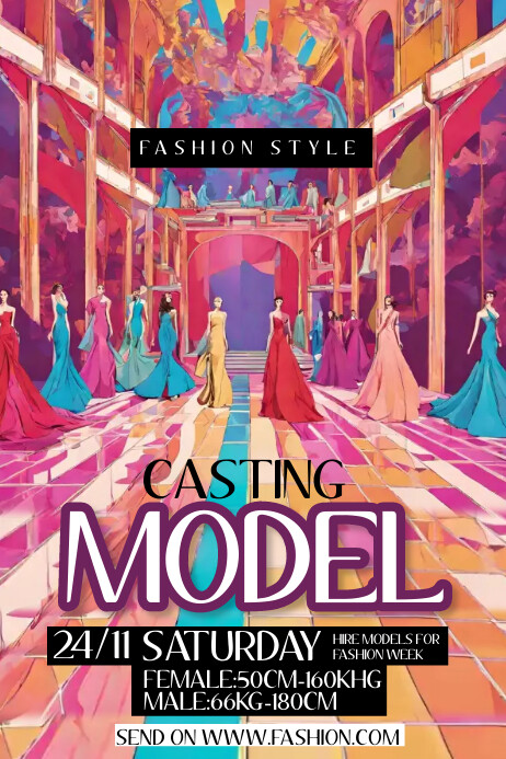 Model Casting Call Poster Templates | PosterMyWall